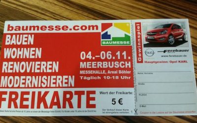 Aufbau unseres Standes auf der Baumesse in Meerbusch