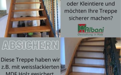 Treppen verkleiden und sicherer machen