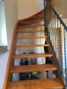 Bevor die Treppe abgesichert wurde