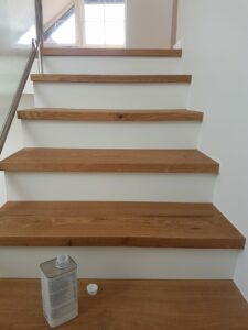 Parkett auf Treppe