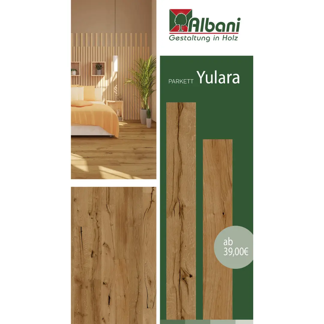 Parkett Yulara – ab 39,00 € pro m² bei Gestaltung in Holz.
