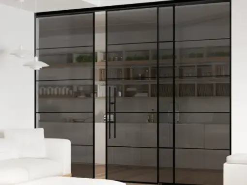 Moderne Glasschiebetür