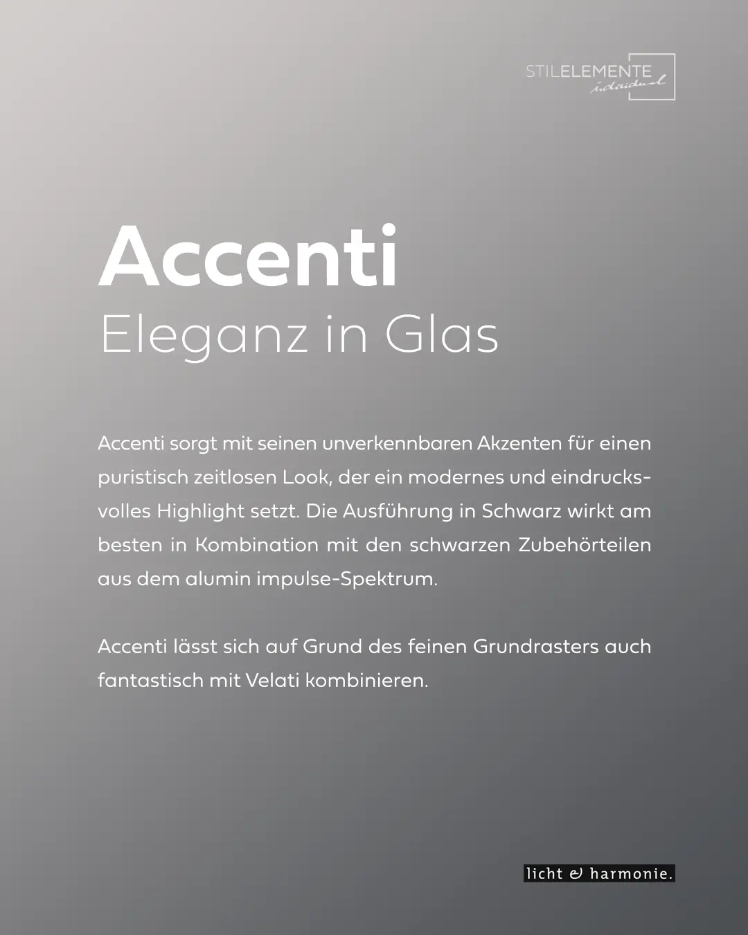 Detailansicht einer Glastür Accenti mit Aluminiumrahmen in Schwarz